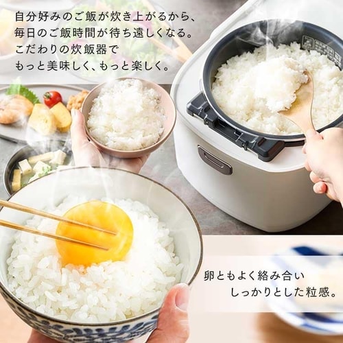 炊飯器 3合 マイコン 50銘柄炊き RC-MEA30-W 極厚火釜 ホワイト