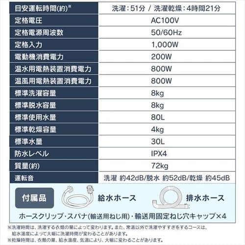 洗濯乾燥機 ドラム式 8.0kg 乾燥4.0kg CDK842