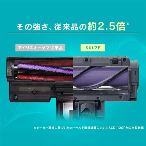 SUUZE 掃除機 コードレス サイクロン モップ付 充電スタンド付 SCD-210P-H グレー