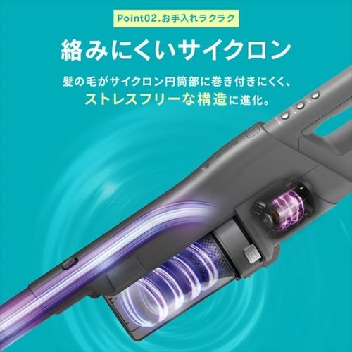 SUUZE 掃除機 コードレス サイクロン モップ付 充電スタンド付 SCD-210P-H グレー