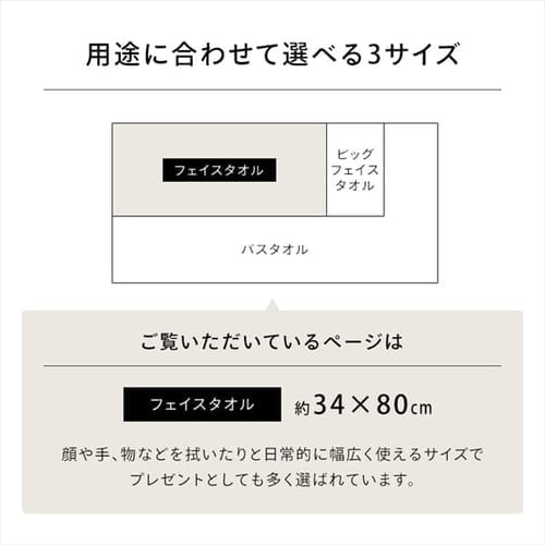 フェイスタオル2枚セット FT-2 アイボリー