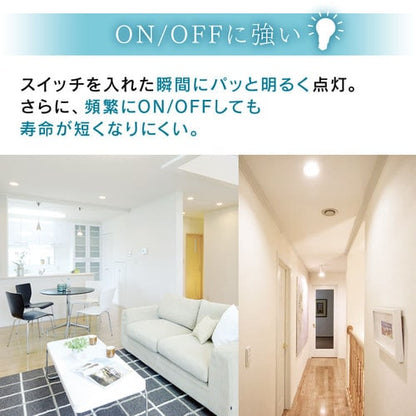 【2個セット】LED電球 E17口金 広配光タイプ 40W形相当 昼白色 密閉形器具対応 LDA4N-G-E17-4T62P