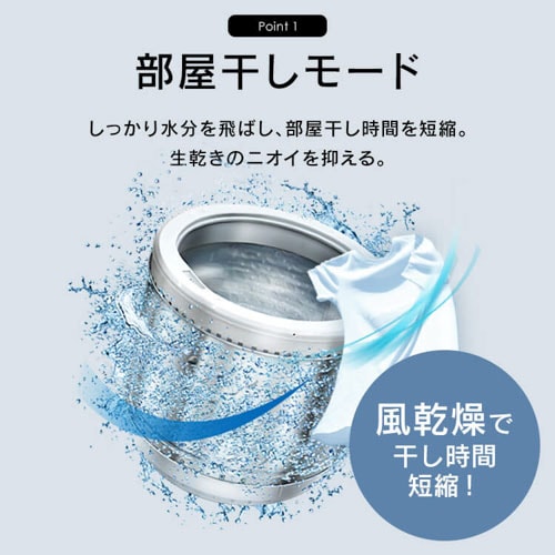 洗濯機 5.0kg 1人暮らし IAW-T504-W