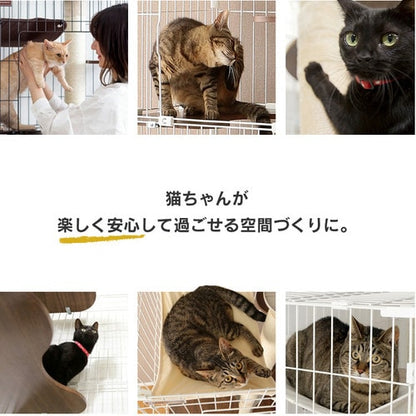 キャットランドケージ ワイド 5段 PCLC-903 ダークグレー 猫用