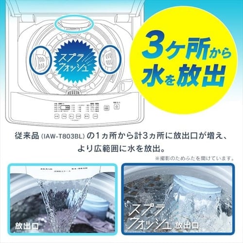 洗濯機 7.0kg スプラウォッシュ IAW-T705E-W