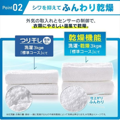 洗濯乾燥機 ドラム式 8.0kg 洗剤自動投入 FLK842Z-W