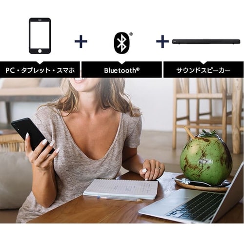 サウンドスピーカー Bluetooth 2.1ch IHT-S201 ブラック