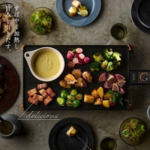 ホットプレート 薄型 IHU-A10-B ブラック