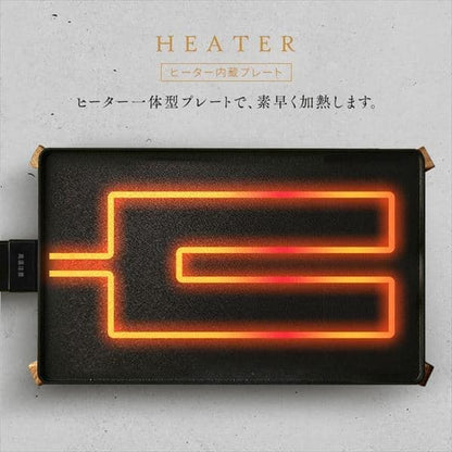 ホットプレート 薄型 IHU-A10-B ブラック