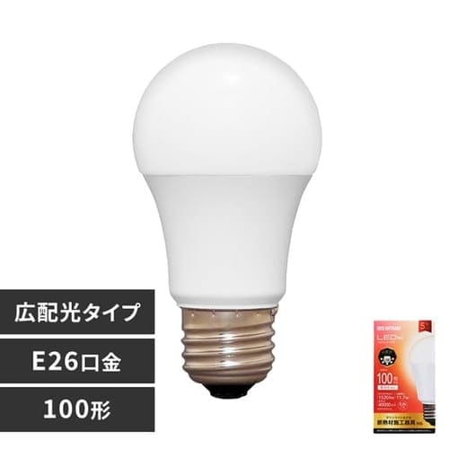 LED電球 E26口金 広配光タイプ 100W形相当 電球色 密閉形器具対応 断熱材施工器具対応 LDA12L-G-10T8