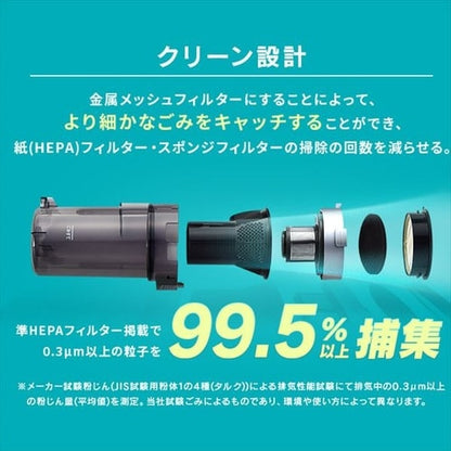 SUUZE 掃除機 コードレス サイクロン モップ付 充電スタンド付 SCD-210P-W ホワイト